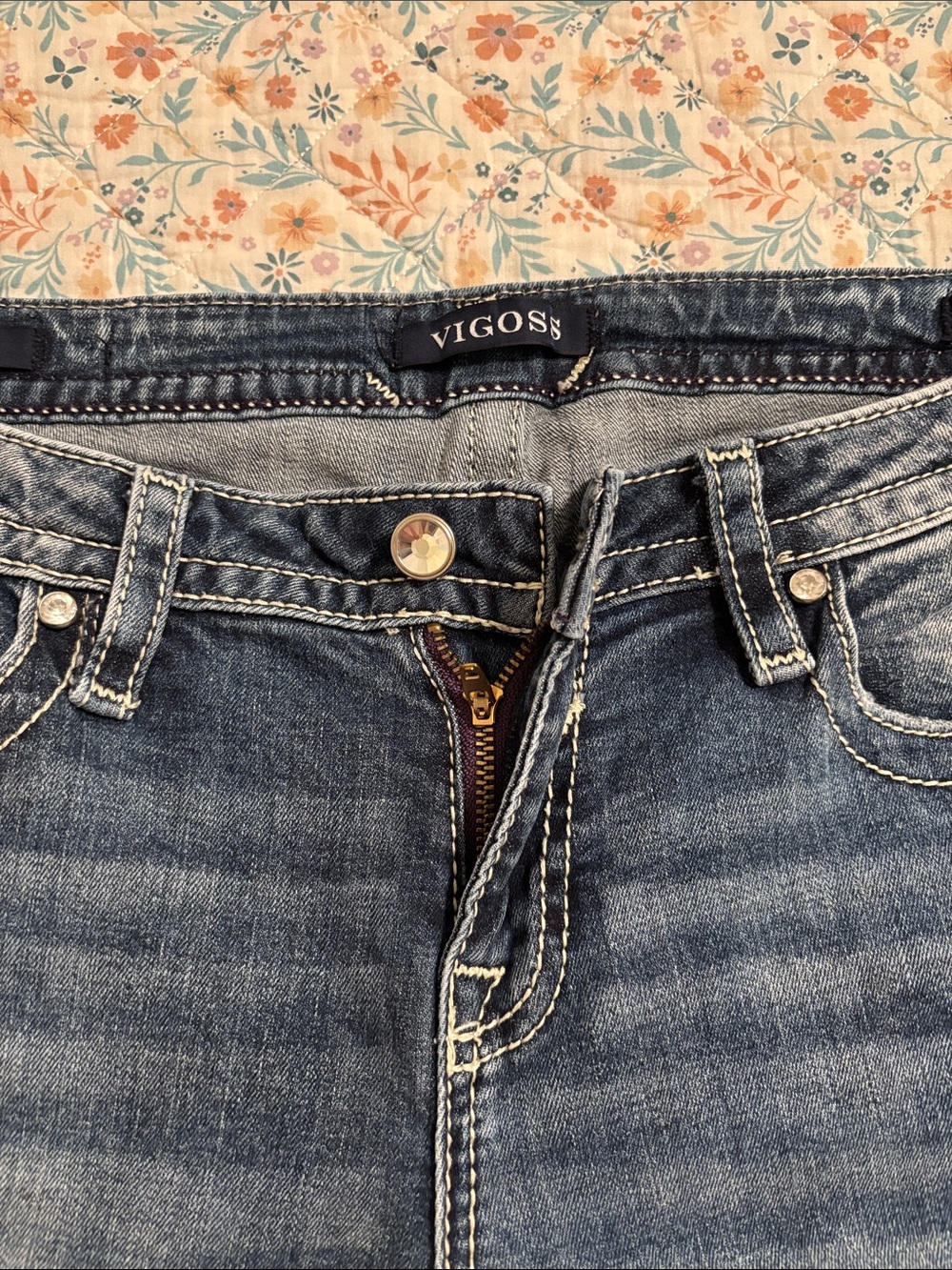 VIGOSS Women's Faded Blue Boot Cut Jeans